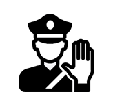 Icono que representa un agente de aduanas.