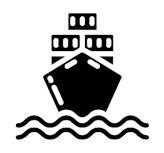 Icono de un buque de carga.